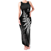 New Zealand Lawn Bowls Personalized Family Matching Tank Maxi Dress and Hawaiian Shirt Wrap-Around Silver Fern - Polynesian Pride