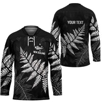 New Zealand Lawn Bowls Personalized Hockey Jersey Wrap-Around Silver Fern - Polynesian Pride