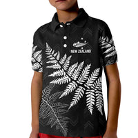 New Zealand Lawn Bowls Personalized Kid Polo Shirt Wrap-Around Silver Fern - Polynesian Pride