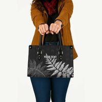 New Zealand Lawn Bowls Personalized Leather Bag Wrap-Around Silver Fern - Polynesian Pride