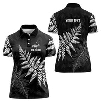 New Zealand Lawn Bowls Personalized Women Polo Shirt Wrap-Around Silver Fern LT7 - Polynesian Pride