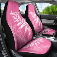 New Zealand Lawn Bowls Breast Cancer Personalized Car Seat Cover Wrap-Around Silver Fern - Polynesian Pride