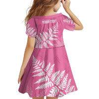 New Zealand Lawn Bowls Breast Cancer Personalized Family Matching Long Sleeve Bodycon Dress and Hawaiian Shirt Wrap-Around Silver Fern - Polynesian Pride