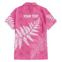 New Zealand Lawn Bowls Breast Cancer Personalized Family Matching Off Shoulder Maxi Dress and Hawaiian Shirt Wrap-Around Silver Fern - Polynesian Pride