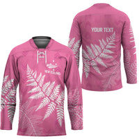 New Zealand Lawn Bowls Breast Cancer Personalized Hockey Jersey Wrap-Around Silver Fern LT7 - Polynesian Pride