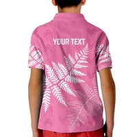 New Zealand Lawn Bowls Breast Cancer Personalized Kid Polo Shirt Wrap-Around Silver Fern LT7 - Polynesian Pride