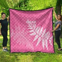 New Zealand Lawn Bowls Breast Cancer Personalized Quilt Wrap-Around Silver Fern - Polynesian Pride