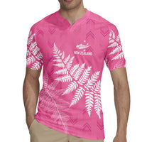 New Zealand Lawn Bowls Breast Cancer Personalized Rugby Jersey Wrap-Around Silver Fern - Polynesian Pride