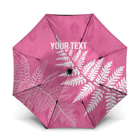 New Zealand Lawn Bowls Breast Cancer Personalized Umbrella Wrap-Around Silver Fern - Polynesian Pride