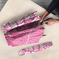 New Zealand Lawn Bowls Breast Cancer Personalized Umbrella Wrap-Around Silver Fern - Polynesian Pride