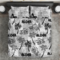 Aloha Vintage Quilt Bedding Set Hawaiian Seamless - White LT7 White - Polynesian Pride