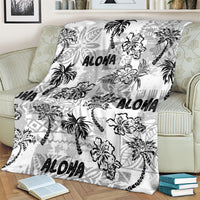 Aloha Vintage Quilt Blanket Hawaiian Seamless - White LT7 - Polynesian Pride
