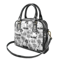 Aloha Vintage Quilt Shoulder Handbag Hawaiian Seamless - White LT7 - Polynesian Pride