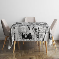 Aloha Vintage Quilt Tablecloth Hawaiian Seamless - White LT7 - Polynesian Pride