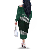Rainbow Warriors Hawaii Personalized Palaka Family Matching Off The Shoulder Long Sleeve Dress and Hawaiian Shirt LT7 - Polynesian Pride