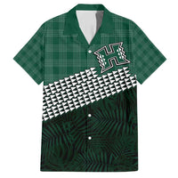 Rainbow Warriors Hawaii Personalized Palaka Family Matching Off Shoulder Maxi Dress and Hawaiian Shirt - Polynesian Pride