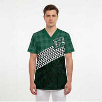 Rainbow Warriors Hawaii Personalized Palaka Scrub Top - Polynesian Pride