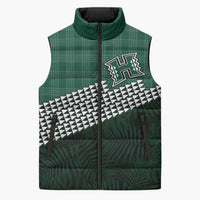 Rainbow Warriors Hawaii Personalized Palaka Sleeveless Puffer Jacket - Polynesian Pride