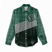 Rainbow Warriors Hawaii Personalized Palaka Women Casual Shirt - Polynesian Pride