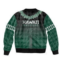Rainbow Warriors Hawaii Palaka Bomber Jacket Maile Lei - Polynesian Pride