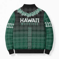 Rainbow Warriors Hawaii Palaka Bomber Puffer Jacket Maile Lei - Polynesian Pride