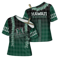 Rainbow Warriors Hawaii Palaka Cross Shoulder Shirt Maile Lei - Polynesian Pride