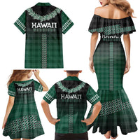 Rainbow Warriors Hawaii Palaka Family Matching Mermaid Dress and Hawaiian Shirt Maile Lei - Polynesian Pride