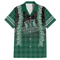 Rainbow Warriors Hawaii Palaka Family Matching Off The Shoulder Long Sleeve Dress and Hawaiian Shirt Maile Lei - Polynesian Pride