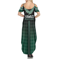 Rainbow Warriors Hawaii Palaka Family Matching Summer Maxi Dress and Hawaiian Shirt Maile Lei LT7 - Polynesian Pride