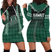 Rainbow Warriors Hawaii Palaka Hoodie Dress Maile Lei - Polynesian Pride