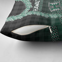 Rainbow Warriors Hawaii Palaka Pillow Cover Maile Lei - Polynesian Pride