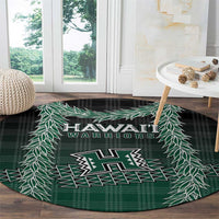 Rainbow Warriors Hawaii Palaka Round Carpet Maile Lei - Polynesian Pride