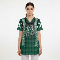 Rainbow Warriors Hawaii Palaka Scrub Top Maile Lei - Polynesian Pride