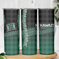 Rainbow Warriors Hawaii Palaka Skinny Tumbler Maile Lei - Polynesian Pride