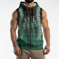 Rainbow Warriors Hawaii Palaka Sleeveless Zip Hoodie Maile Lei - Polynesian Pride
