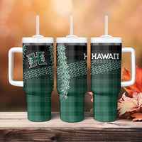 Rainbow Warriors Hawaii Palaka Tumbler With Handle Maile Lei - Polynesian Pride