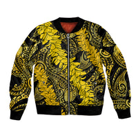 Hawaii Oahu Ilima Lei Bomber Jacket LT7 Unisex Yellow - Polynesian Pride