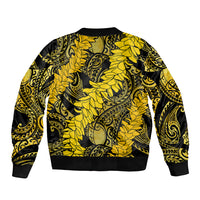 Hawaii Oahu Ilima Lei Sleeve Zip Bomber Jacket LT7 - Polynesian Pride