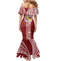 Tonga Independence Day Mermaid Dress Tongatapu Lion Ngatu Motifs LT7 - Polynesian Pride