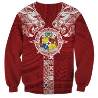 Tonga Independence Day Sweatshirt Tongatapu Lion Ngatu Motifs