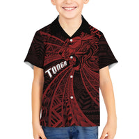 Tonga Independence Day Hawaiian Shirt Tongatapu Lion Ngatu Motifs Black Ver. LT7 - Polynesian Pride