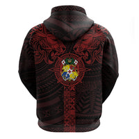 Tonga Independence Day Hoodie Tongatapu Lion Ngatu Motifs Black Ver. LT7 - Polynesian Pride