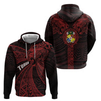 Tonga Independence Day Hoodie Tongatapu Lion Ngatu Motifs Black Ver. LT7 - Polynesian Pride
