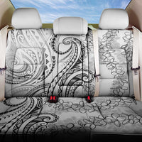 Polynesia Plumeria Lei Back Car Seat Cover White Curves Motif LT7 One Size White - Polynesian Pride