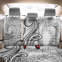 Polynesia Plumeria Lei Back Car Seat Cover White Curves Motif LT7 - Polynesian Pride