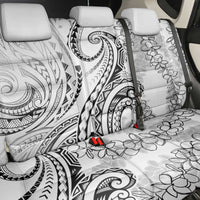 Polynesia Plumeria Lei Back Car Seat Cover White Curves Motif LT7 - Polynesian Pride