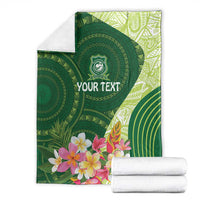 Fiji Ballantine Memorial High School Personalised Blanket Masi Tapa Mix Plumeria