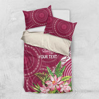 Fiji Adi Cakobau School Personalised Bedding Set Masi Tapa Mix Plumeria