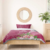 Fiji Adi Cakobau School Personalised Bedding Set Masi Tapa Mix Plumeria