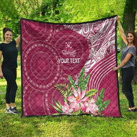 Fiji Adi Cakobau School Personalised Quilt Masi Tapa Mix Plumeria
